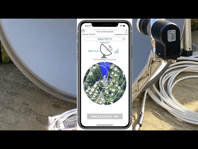 Satellitenschüssel auf Astra 19,2 mit der App Satellite Finder (Pro) und DUR line SF4000 ausrichten