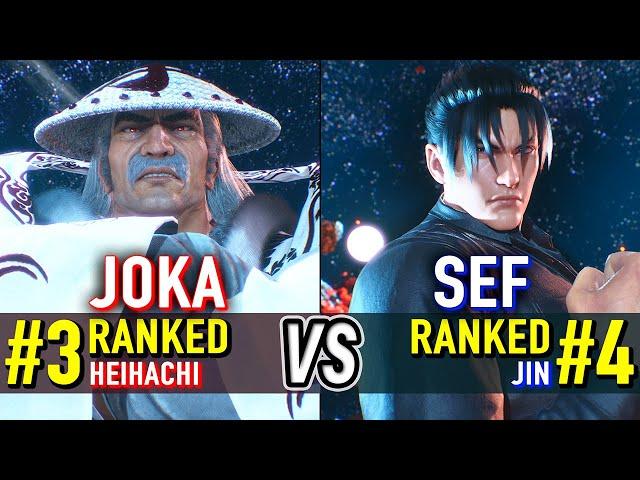 T8  JOKA (#3 Ranked Heihachi) vs SEF (#4 Ranked Jin)  Tekken 8 High Level Gameplay