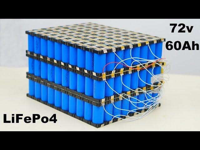 DIY 72v 60Ah  Battery Pack For 2000W Electric Bike