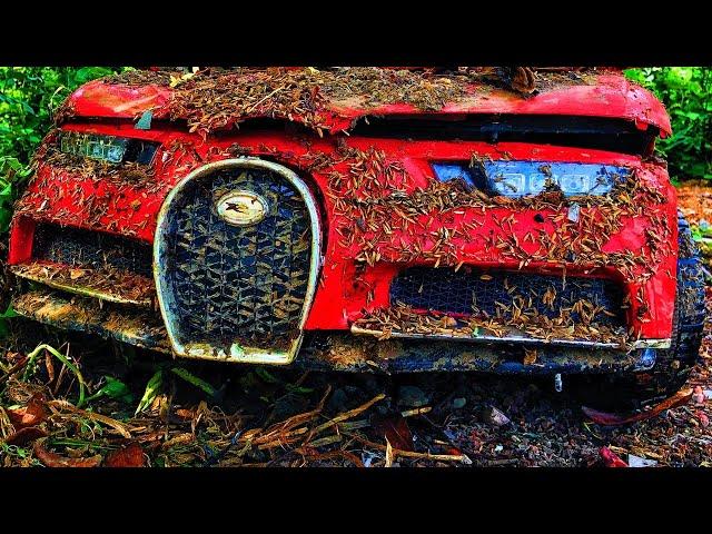 Restoration an abandoned BUGATTI CHIRON supercar (children's electric car) | Rebuild supercar