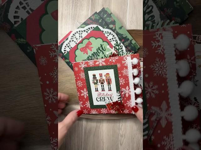 Christmas one sheet paper folder for embellishments #papercrafting #craftychristmas #diyjournal