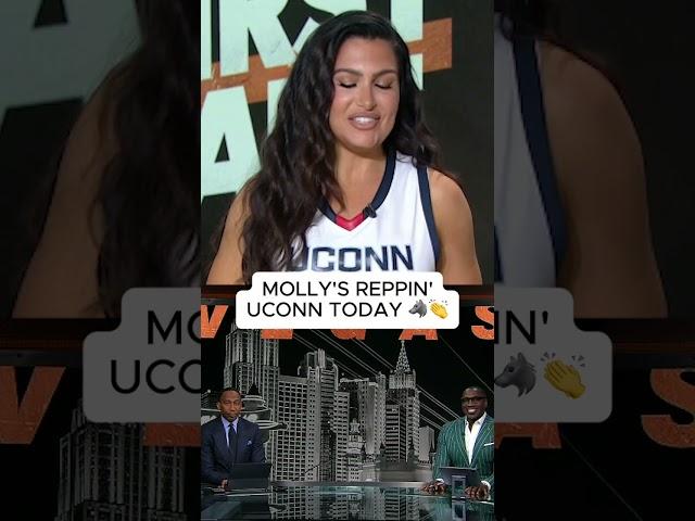 Molly had to rep her UConn Huskies 