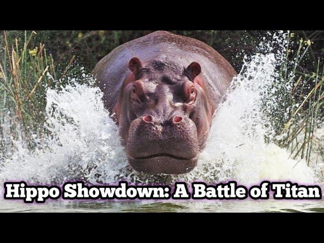 Hippo Showdown: A Battle of Titans #HippoShowdown #BattleOfTitans #WildlifeDrama #Nature'sPower "