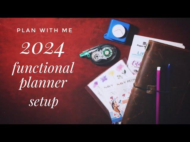 2024 Plan With Me - Setting Up My Midori Weekly Planner In A Travelers Notebook