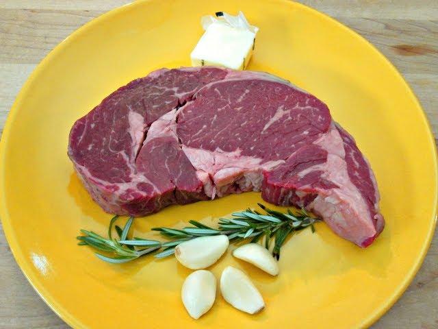 Pan Fried Ribeye Steak with Butter - PoorMansGourmet