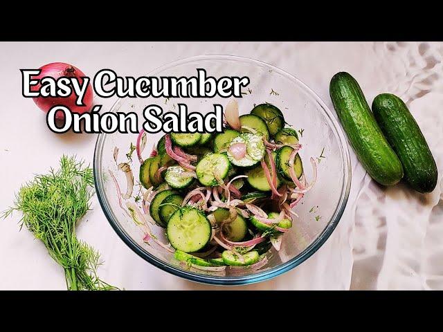 Easy Cucumber Onion Salad - The best cucumber salad recipe ever!