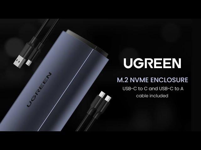 UGREEN M.2 NVMe SSD Enclosure Adapter | Tool-Free External Enclosure NVMe Reader