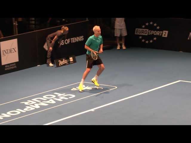 John McEnroe at Kings of Tennis, Stockholm playing incredible - you can't be serious!