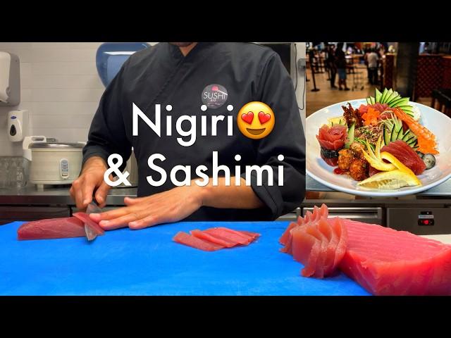 How to Cut Tuna for Nigiri & Sashimi || 3 way to Slice Tuna for Sushi & Sashimi with SMS