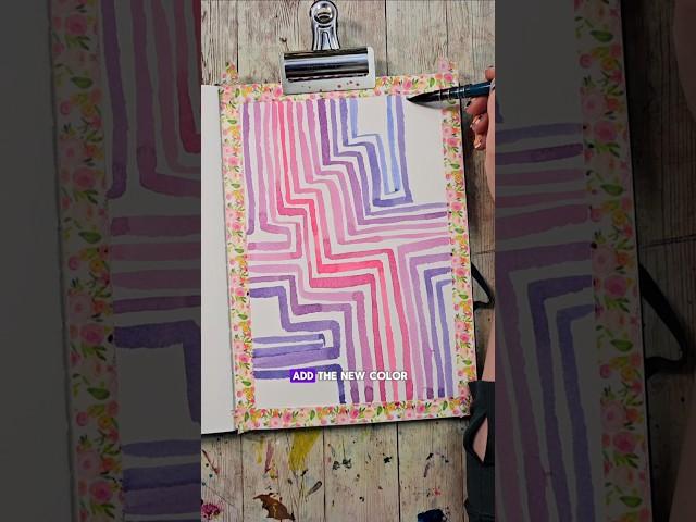 Let your  take a load off with this simple but satisfying sketchbook line exercise.#easywatercolor