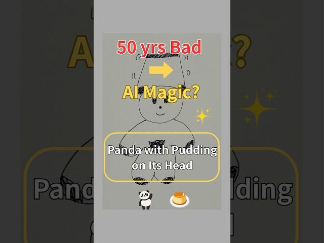 Panda with Pudding – AI Art Glow #AIart #PandaGlowUp #Shorts #beforeafter