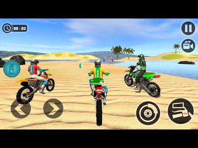 Extreme Motocross Beach Bike Driving on Water #1 - Motorbike Racing game Android Gameplay