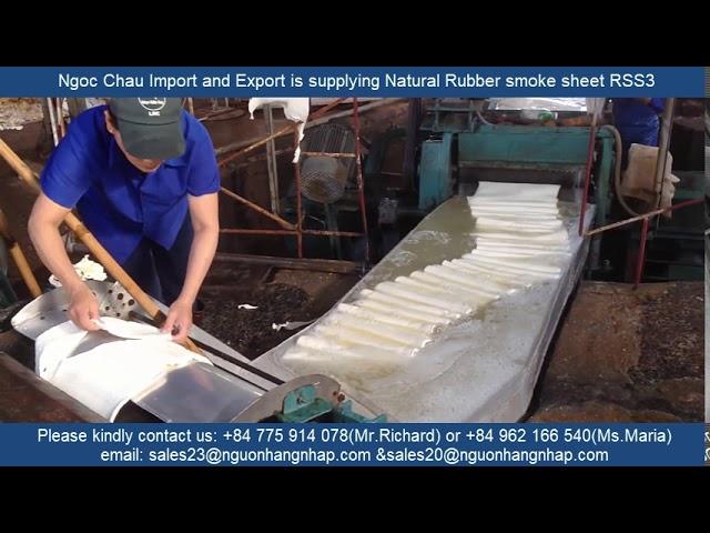 the process of manufacturing natural rubber smoke sheet RSS3