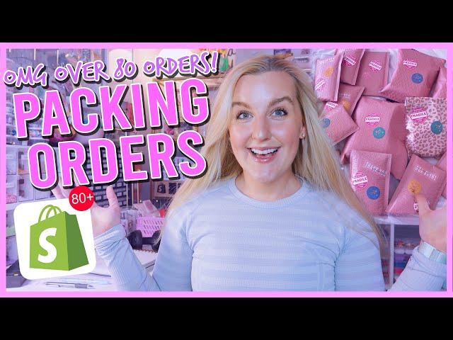 packing over 80 orders 🫶 (how I pack orders for my small business)