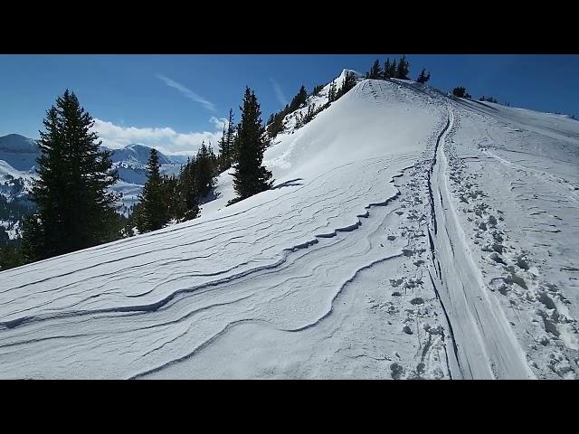 A Most Beautiful Alpine Ridge with Snow Carved by Wind 11,000 feet in Utah #shorts #wideangle #ski