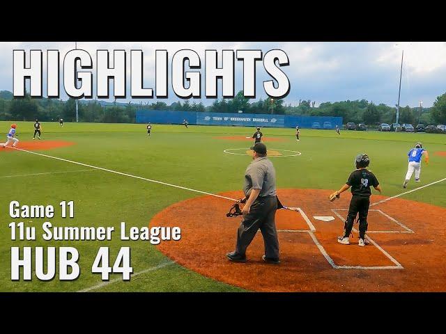 Highlights - Connor 11u Waves Baseball - Summer Game 11 vs Hub 44 East Hampton