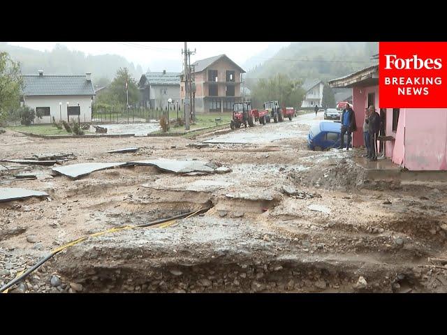 Footage Shows Aftermath Of Major Flooding In Bosnia And Herzegovina