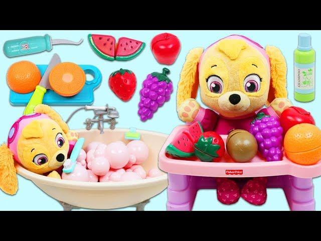 Paw Patrol Baby Skye Morning Routine Bathtime And Breakfast!