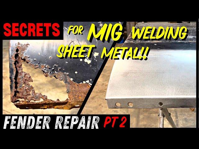 How To Fabricate + MIG Weld Thin Sheet Metal - Fender Patches on 1960 Cadillac