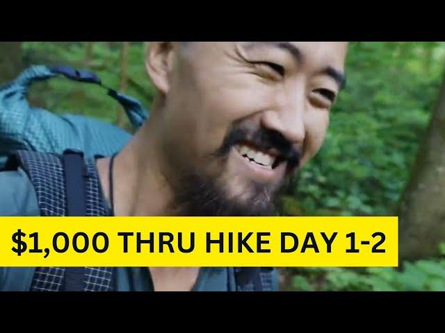 $1K Budget Appalachian Trail Thru Hike Day 1-2, Magic Mushrooms & Waterfalls