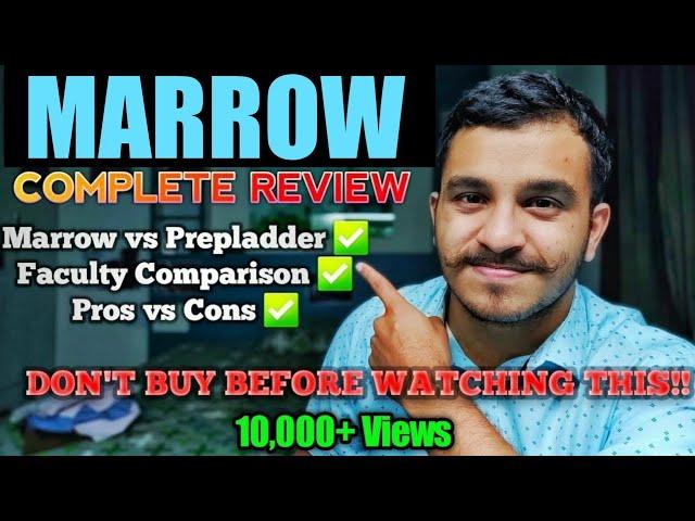 DON'T BUY MARROW Edition 5 before watching THIS! marrow vs prepladder subject wise | NEXT exam