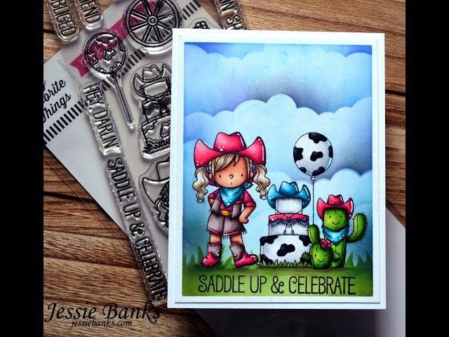 MFT Stamps - Saddle up & Celebrate - Copic colouring