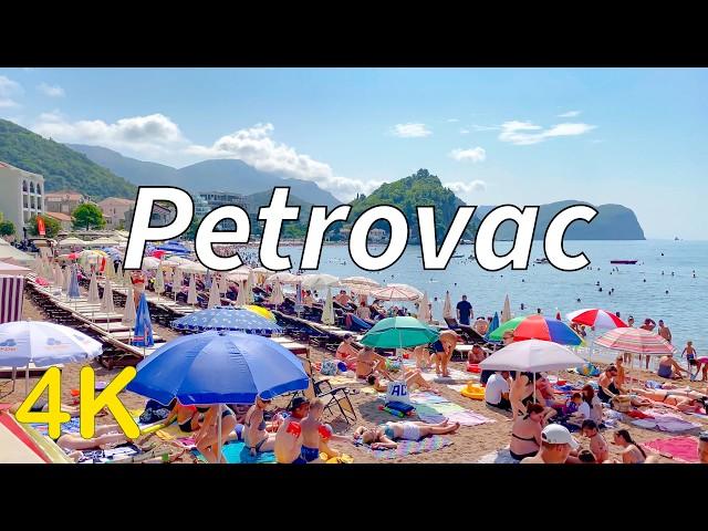 Petrovac Montenegro 4K Walking Tour 2024