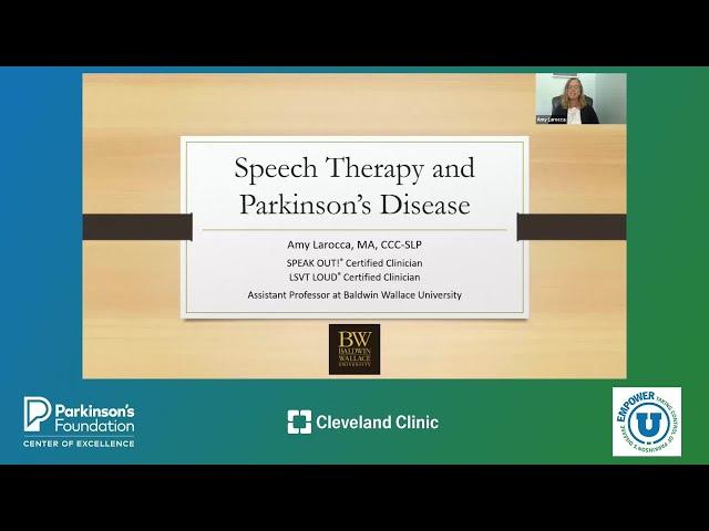 Speech Therapy and Parkinson's Disease