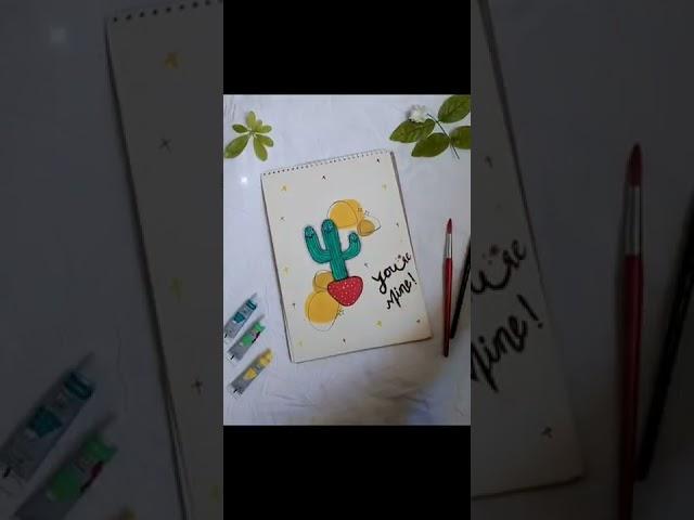 Painting a Cactus in Acrylic/ Fun and Easy Transition– The Perfect Way to a Little Fun! #shorts