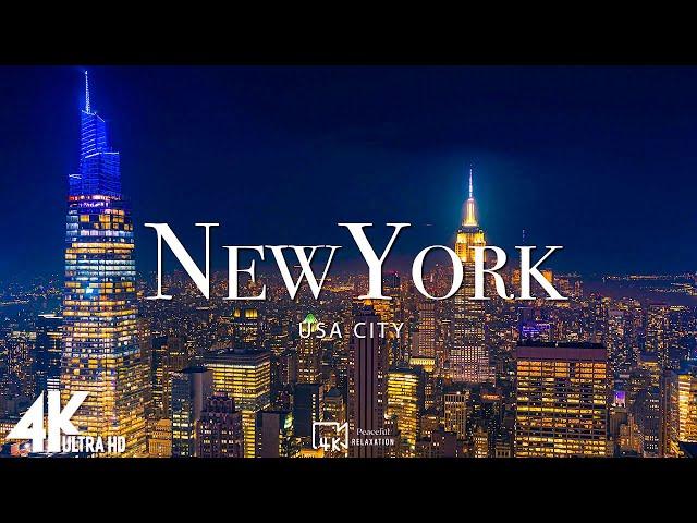 New York 4K Video UHD - Relaxing Piano Music, Beautiful Nature Scenic | Stress Relief,Anxiety Relief