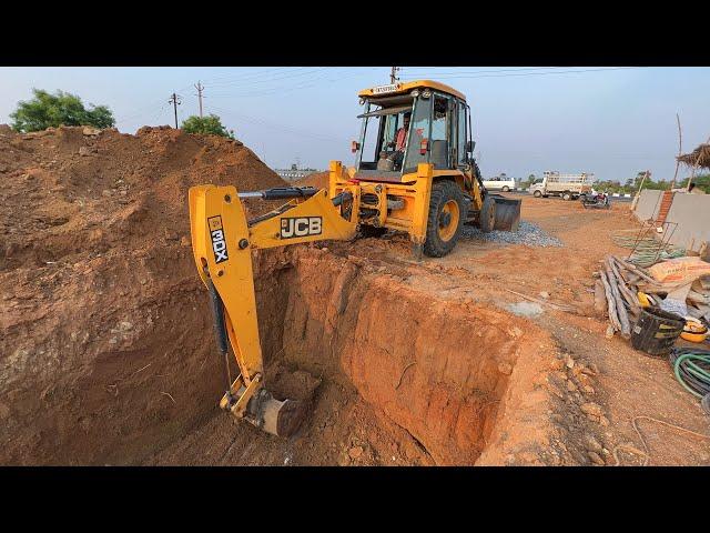 JCB 3DX New HP Fuel Station dig Drain and Diesel Tank | JCB | jcb video