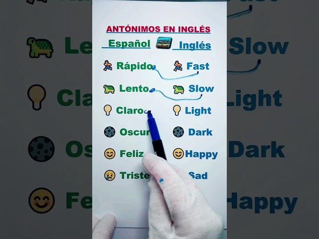 APRENDE ANTÓNIMOS EN INGLÉS FÁCILMENTE #aprendoinglescantando6191 #cursodeinglesbasico #ingles