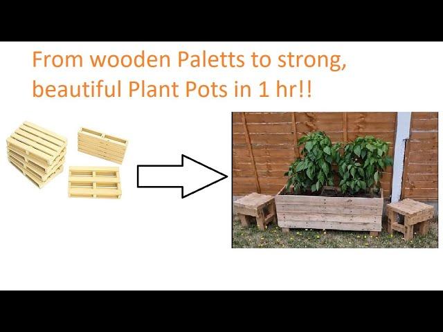 Turn Old Wooden Pallets into Stunning Plant Pots  DIY Made Easy!