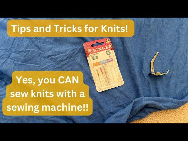 Sewing KNIT fabrics with a Sewing Machine | Tips for Sewing Knits | How to sew knit fabrics easily!