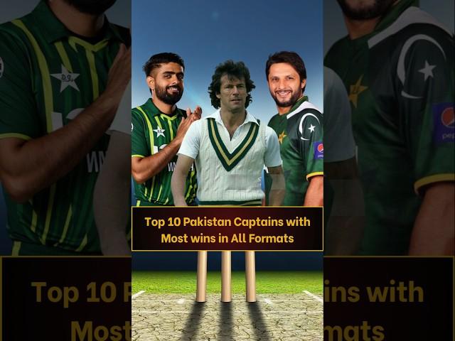 Top 10 Pakistan captains with most wins in Tests, ODIs and T20Is:#PakistanCricket #Cricket