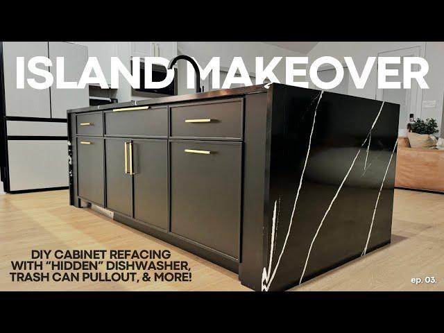 I completely TRANSFORMED our builder grade kitchen island | diy dream home: kitchen makeover ep. 03