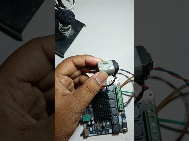 This Dc Motor Works As A Speaker #shorts #dc #motor #amplifier #speaker #viralreels