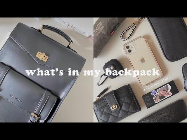 what’s in my backpack  uni essentials // ft. ecosusi