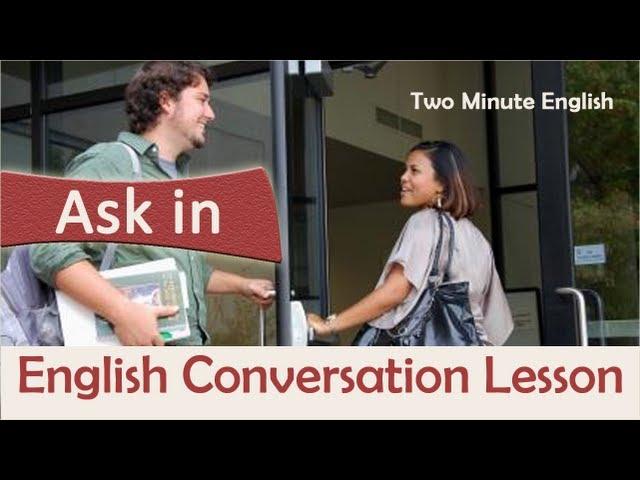 Ask In - Common Phrasal verbs - Phrasal Lesson