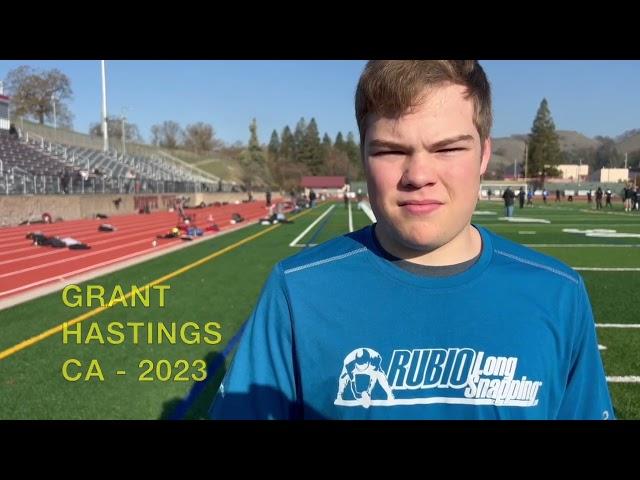 Rubio Long Snapping, Grant Hastings, December 2022