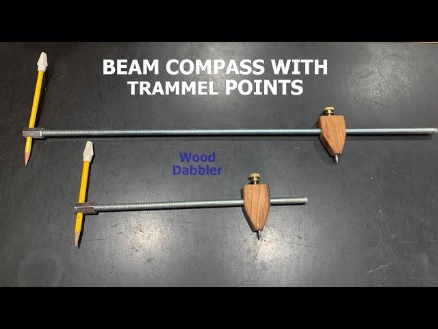 BEAM COMPASS WITH TRAMMEL POINTS