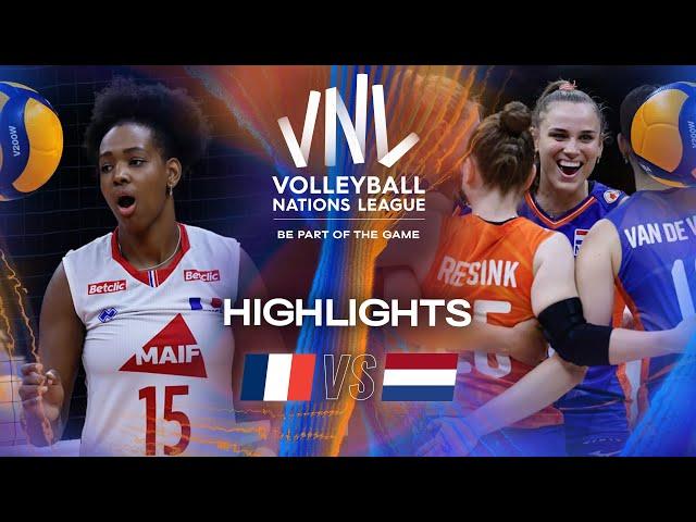 France  vs. Netherlands   - Highlights | Week 2 | Women's VNL 2025