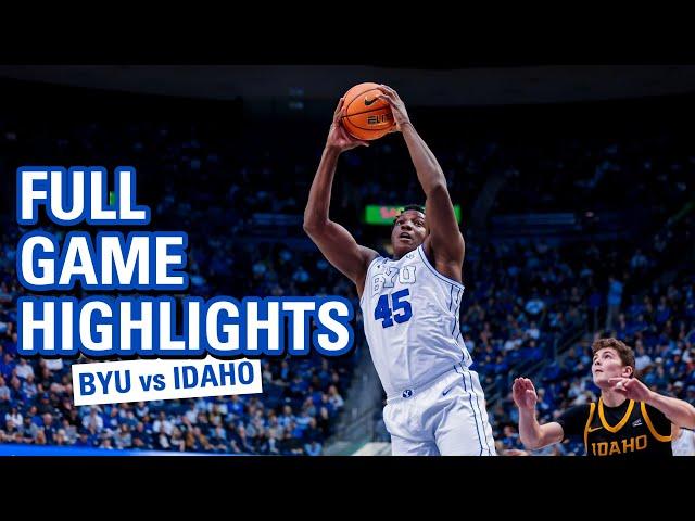 BYU Basketball vs Idaho || FULL GAME HIGHLIGHTS || November 16, 2024