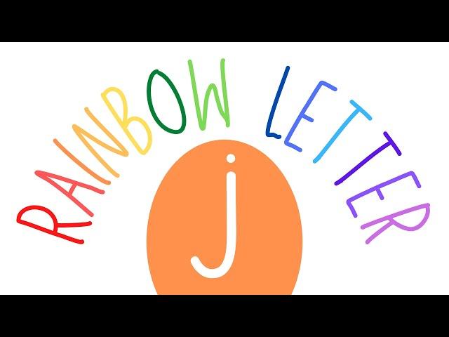 Learn to Write | Lowercase Letter j | Rainbow Letters for Kids