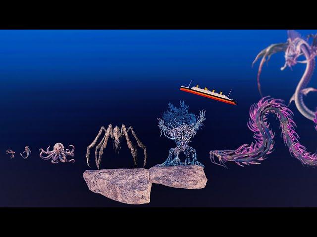 Sea Titan Monsters size comparison | 3D comparison