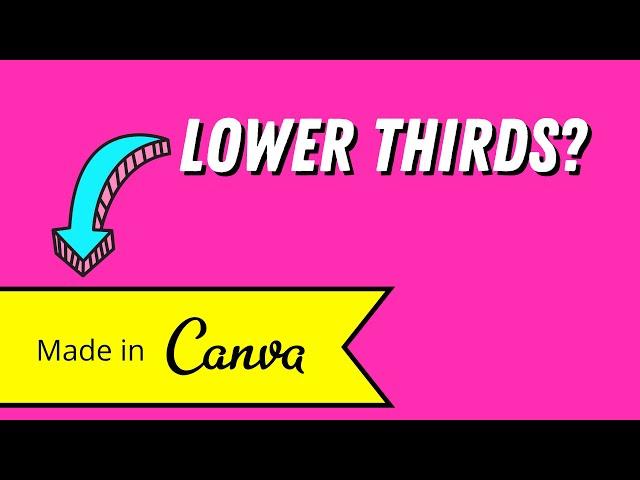 ️ How to Create Animated Lower Thirds Overlays With Canva |  Tutorial for YouTubers