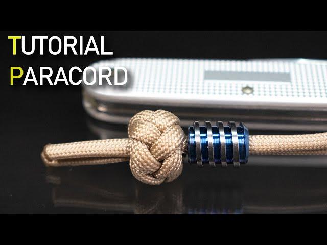 Diamond knot variant | King crown knot with titanium piece #paracord #keychain #titanium