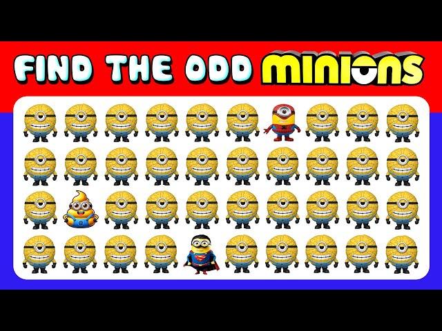 136 puzzles for GENIUS | Find the ODD One Out  Minions Edition | Despicable Me 4 - Quiz Lion