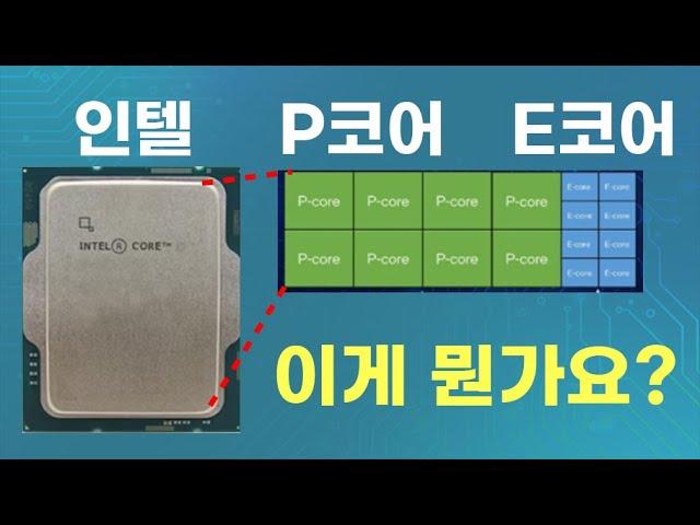인텔 P코어 E코어?? 이게 뭔가요?