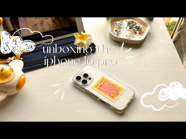 iPhone 16 pro unboxing |aesthetic setup + what’s on my phone 2025| white titanium,256gb|accessories
